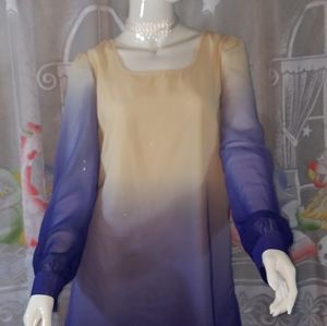 Kimchi blue ombre longsleeve dress vintage look